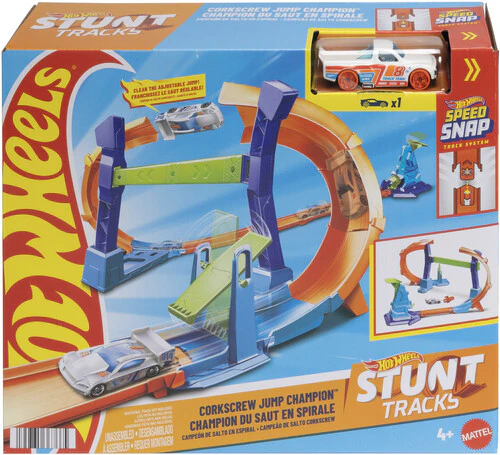 Hot Wheels Stunt Tracks Corckscrew Jump Champion
