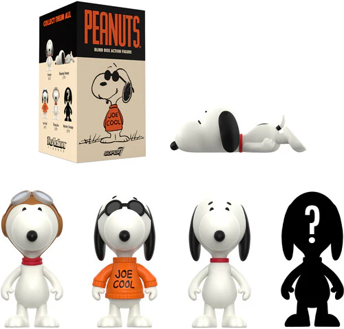 Super7 - Peanuts - Reaction Blind Box Wv6 - So Many Snoopies! 12pc Flat