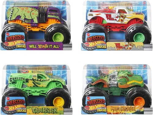 Hot Wheels Oversized Monster Trucks 1:24 4-Piece C Assortment