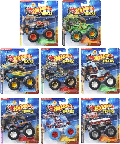 Hot Wheels Monster Trucks 1:64 8-Piece F Assortment